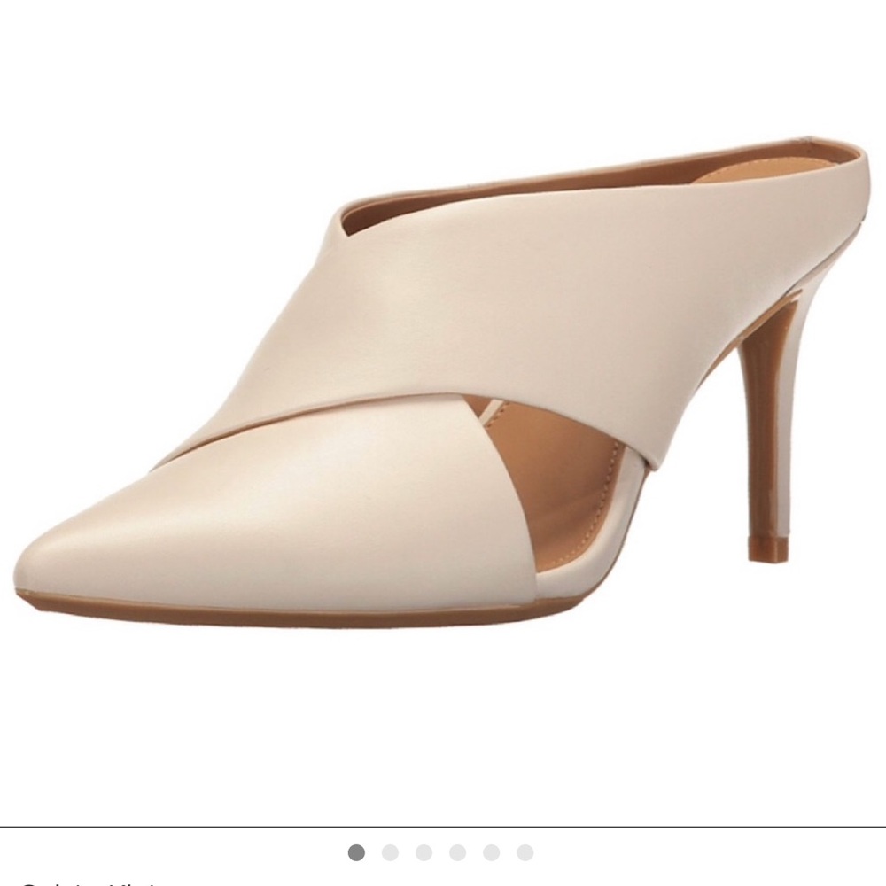 Calvin Klein Gilliana Mule Heels in Cream